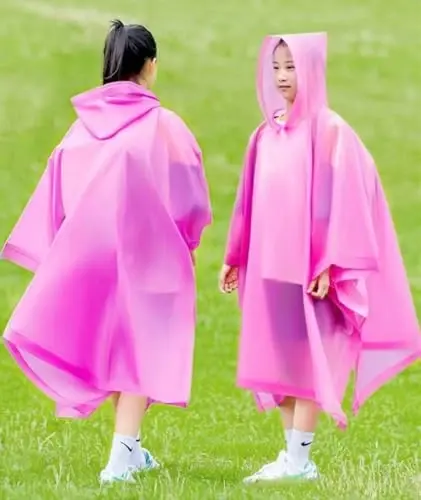 HOOMBOOM Rain Poncho for Kids(2 Pack) Waterproof Reusable EVA Raincoat One Size Rain Jackets for Children,Boys and Girls 