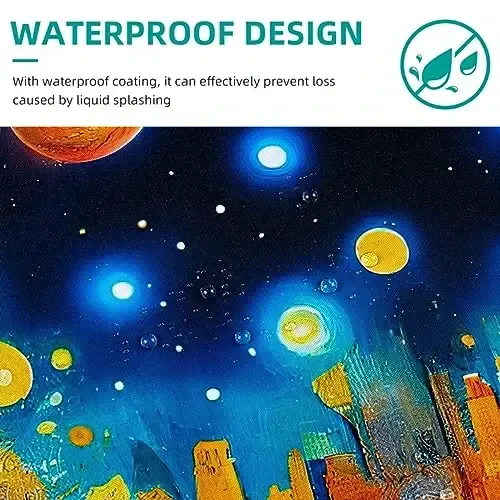 Hopipad Large Gaming Mouse Pad, Desk Mat With Seamed Edges, Waterproof Non-Slip Rubber Base, 31.5x11.8 Inch Keyboard Pad Computer Mat, Big XL City Mousepad - 4