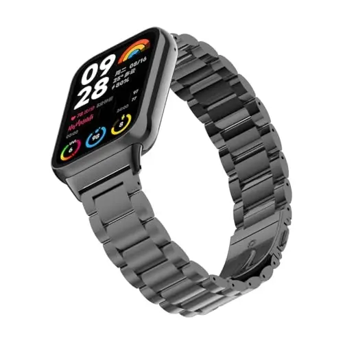 HOPMC Straps For Xiaomi Mi Band 8 Pro/Redmi Smartwatch 4 Metal Bracelet Protective Frame and 18MM Steel Mesh Wristband Bracelet for Women Men - 4