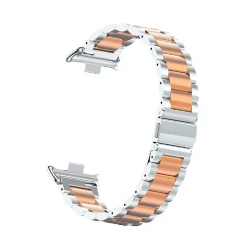 HOPMC Straps For Xiaomi Mi Band 8/9 Pro/Redmi Smartwatch 4/5 Metal Bracelet Protective Frame and 18MM Steel Mesh Wristband Bracelet for Women Men 