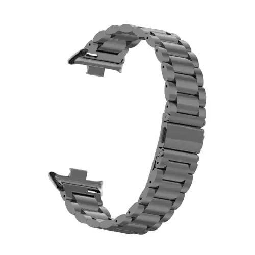 HOPMC Straps For Xiaomi Mi Band 8/9 Pro/Redmi Smartwatch 4/5 Metal Bracelet Protective Frame and 18MM Steel Mesh Wristband Bracelet for Women Men 