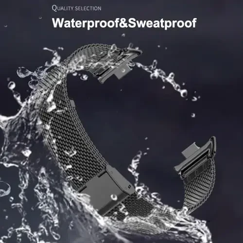 HOPMC Xiaomi Mi Band 8 Pro/Redmi Smartwatch 4 uchun metall bilaguzuk himoya ramkasi va 18 mm po‘lat to‘rli bilaguzuk ayollar va erkaklar uchun - 3