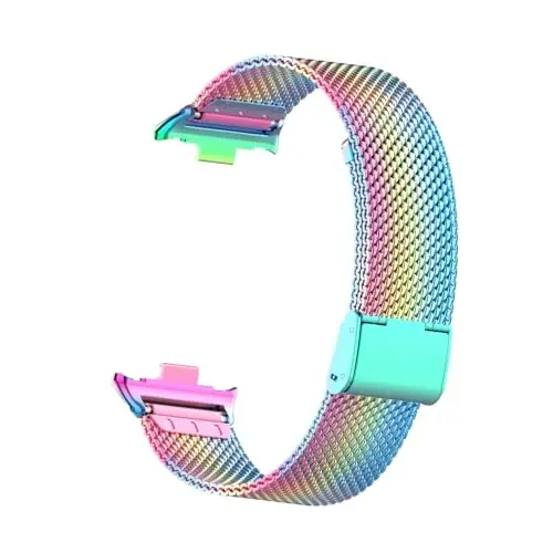 HOPMC Xiaomi Mi Band 8/9 Pro/Redmi Smartwatch 4/5 uchun tasmalar Metall bilaguzuk himoya ramkasi va ayollar va erkaklar uchun 18 mm po'latdan yasalgan to'r bilaguzuk - 1