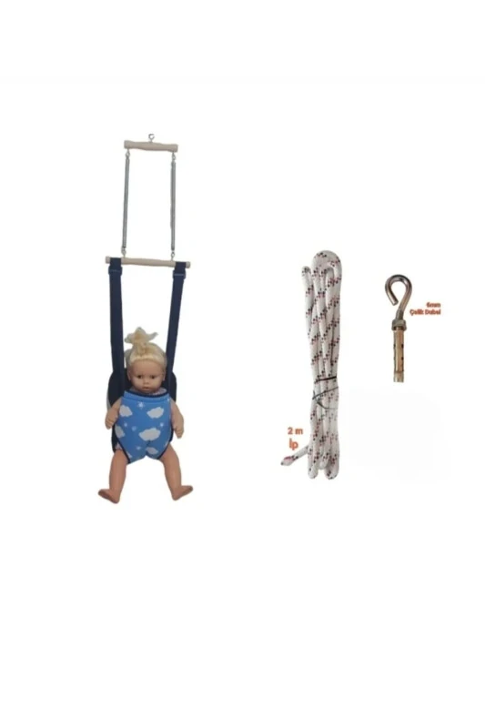 Hoppala Jump Jump Swing Walker First Step Hopscotch Hanging Spring Pink Polka Dot - GENEL MARKALAR