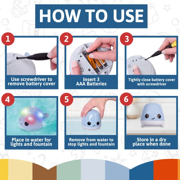 Hopscotch Lane Whale Light up Fountain Bath Toy | Baby and Toddler 6 Months and Older, Unisex - 18