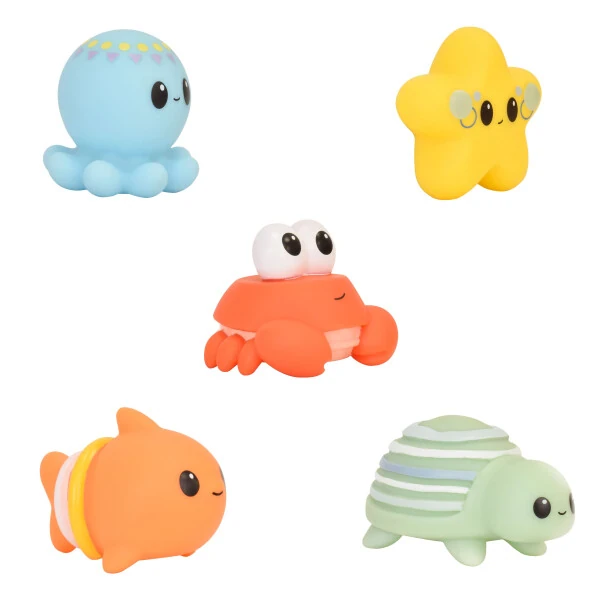 Hopscotch Lane Light Up Bath Floats - 5 Count Sea Creature Toys, Children Ages 6+ Months - Modazone (1)