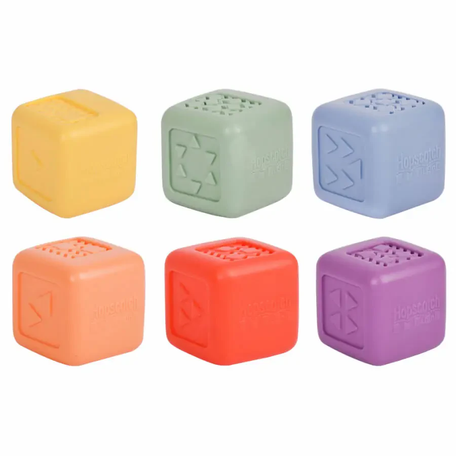 Hopscotch Lane Stack-n-Squirt Blocks - 6 Pack Yumshoq Plastik Hammom Squirters, Baby & Toddler 6+ Oylik - 2