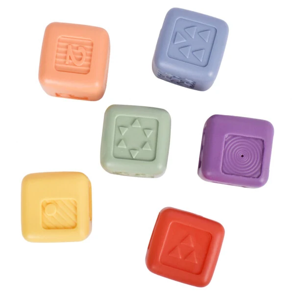 Hopscotch Lane Stack-n-Squirt Blocks - 6 Pack Yumshoq Plastik Hammom Squirters, Baby & Toddler 6+ Oylik - 3