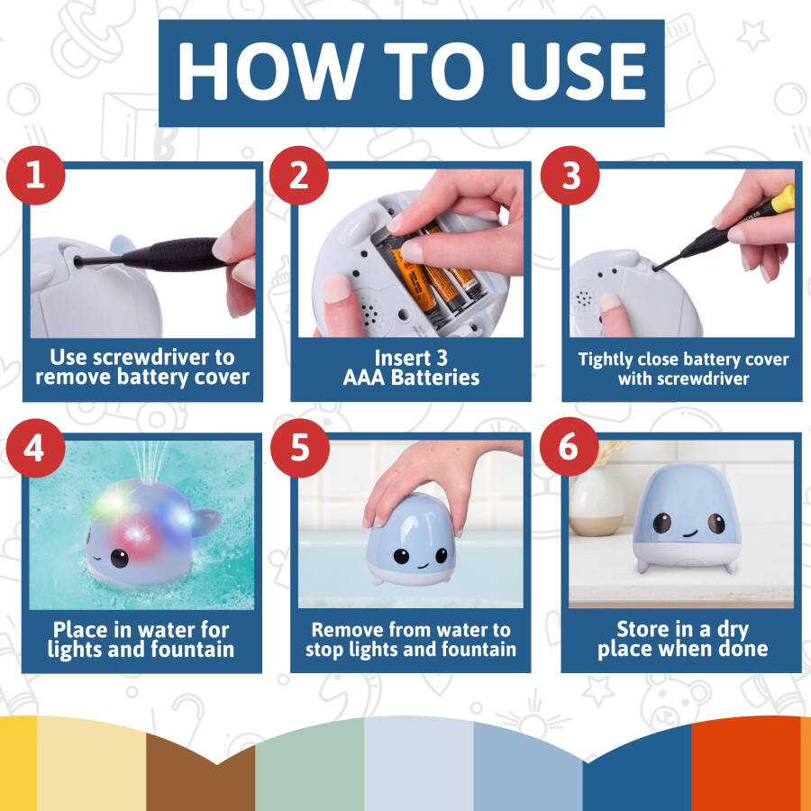 Hopscotch Lane Whale Light Up Fountain Bath Toy | Baby and Toddler 6 Months and Older, Unisex - 8