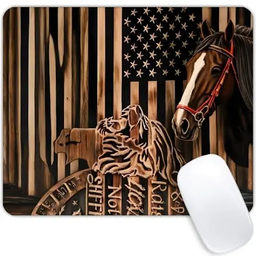 Horse, National Flag Mouse pad Customized Mousepad Non-Slip Rubber Base Mouse Pads for Computers Laptop Office Desk Accessories Mouse pad 