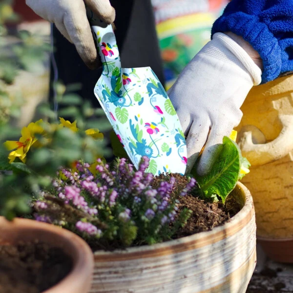 Hortem Garden Tools Set Women, Christmas Gardening Gifts Ladies, Aluminum Hand Tools, Pruner and Garden Belt Bags with Floral Package - 3