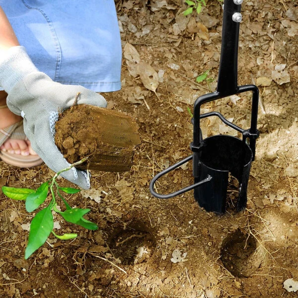 Hortem Bulb Planter Tool Long, Steel Garden Planting Tool for Digging, Soil Sampler, Transplanting, Flower Planting - 4