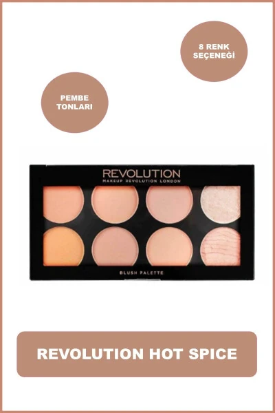 Hot Spice Ultra Pushti Ranglar 8ta Rangli Blush Palette - REVOLUTION