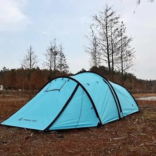 Hot Tent with Stove Jack – 4 Season Waterproof & Windproof Shelter for 1–4 People, Lightweight for Camping, Hiking, Hunting & Fishing - 4