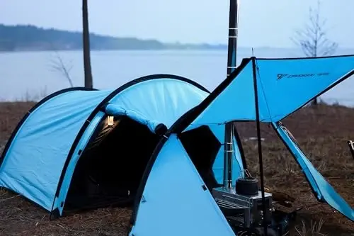 Hot Tent with Stove Jack – 4 Season Waterproof & Windproof Shelter for 1–4 People, Lightweight for Camping, Hiking, Hunting & Fishing - 5