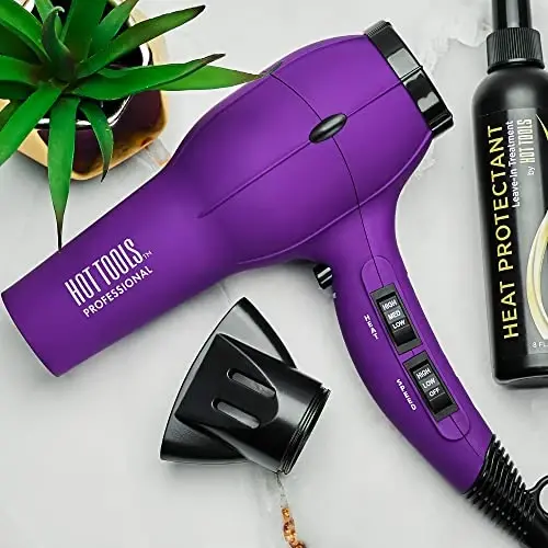 Hot Tools Pro Artist 1875W Turbo Ionli Soch Quritgich | Silliq, Jipssiz Quritmalar (Lila rang) - 6