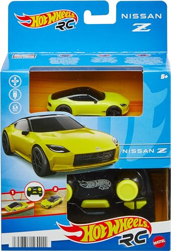 Hot Wheels RC O'yinchoq Mashinasi, Masofadan boshqariladigan 1:64 miqyosli Nissan Z, boshqaruvchi va USB kabeli bilan, trekda va trekdan tashqarida ishlaydi - 6