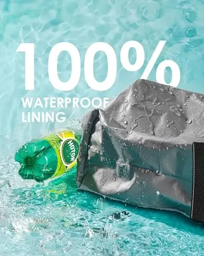 HOTOR Car Trash Can with Lid and Storage Pockets - 100% Leak-Proof Organizer, Waterproof Garbage Can, Multipurpose Trash Bin for Car, 2 Gallons, Black - HOTOR