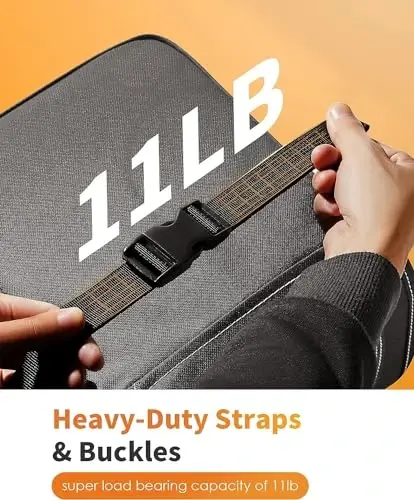 HOTOR Car Trash Can with Lid and Storage Pockets - 100% Leak-Proof Organizer, Waterproof Garbage Can, Multipurpose Trash Bin for Car, 2 Gallons, Black - 5