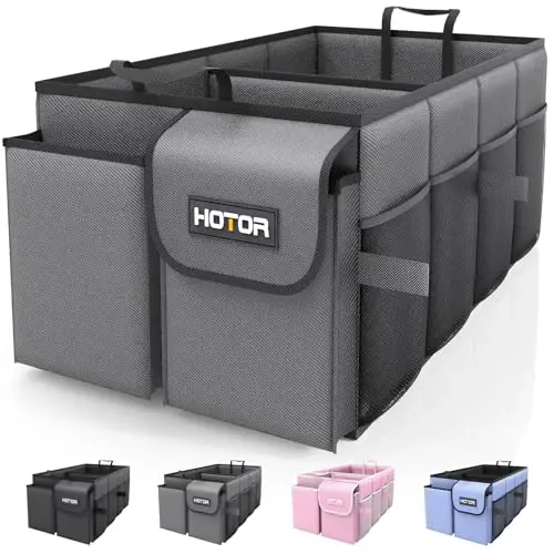 HOTOR Foldable Trunk Organizer - 2-Compartment 21.3