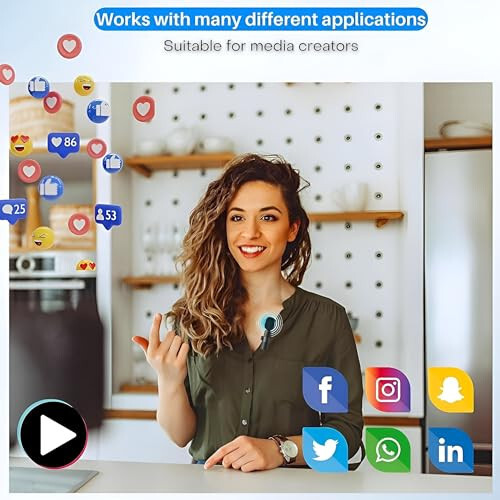 Houmt iPhone 15 uchun Simsiz Mikrofon USB-C Samsung s24 va iPhone 15 Seriyasi bilan mos keladi - Android uchun Simsiz Lavaliere Mikrofoni - Video Yozuv va Tiktok uchun USB C Mikrofon (2 ta 1 da) - 6