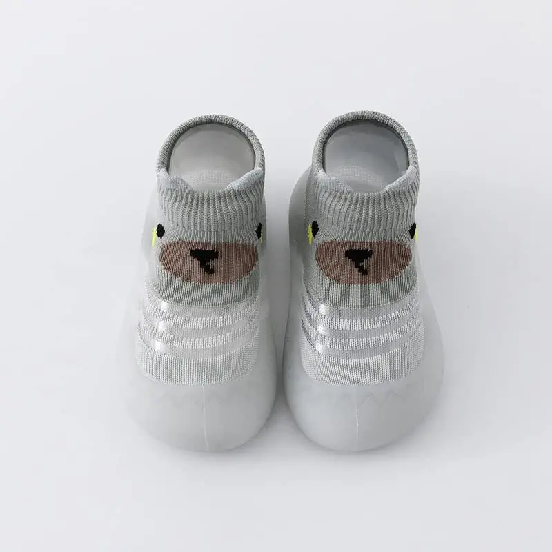 HOVELL Toddler 2 Pairs Anti-Skid Socks Shoes Baby Boys Girls Rubber Sole Indoor First Walking Slippers - 4