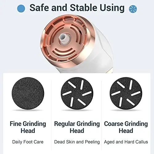 8 Pcs Refill Rollers for Hoxida Electric Foot Callus Remover Pedicure Tools, Replacement Grinding Heads Roller for Pedi Electric Foot File,Refills 8 Pack Replacement Heads(4 Regular&4 Extra Coarse) - HOXIDA (1)