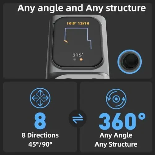 HOZO M-Cube Laser Measuring Tool Adaptor, 01 Smart Planner - Features 360° Joystick for Capturing Floorplans from Any Angle, One-Tap Button for Precise Edge and Corner Measurements - 3