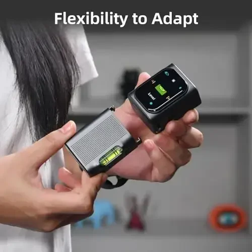 HOZO M-Cube Laser Measuring Tool Adaptor 03 Ikki tomonlama lazer+, 328ft/100m Modular Dual Laser masofa o'lchagich Bluetooth ilovasi va M-Green Cross Line bilan, Geodeziya, Qurilish, DIY loyihalari uchun ideal - 3