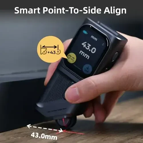 HOZO M-Cube Lazer o'lchov vositasi adapteri 05 shkala roligi, lazerli elektron raqamli lenta o'lchovi, cheksiz sozlanadigan shkalalar va ±1/32 dyuym aniqlik, 93 o'rnatilgan AQSh imperial, metrik shkalalar - 5