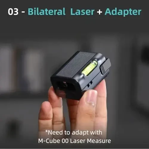 HOZO M-Cube Laser Measuring Tool Adaptor 03 Bilateral Laser+,328ft/100m Modular Dual Laser Distance Meter with Bluetooth App and M-Green Cross Line, Ideal for Surveying,Construction, DIY Projects - HOZO (1)