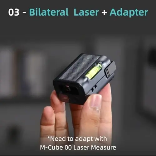 HOZO M-Cube Laser Measuring Tool Adaptor 03 Bilateral Laser+,328ft/100m Modular Dual Laser Distance Meter with Bluetooth App and M-Green Cross Line, Ideal for Surveying,Construction, DIY Projects - HOZO (1)