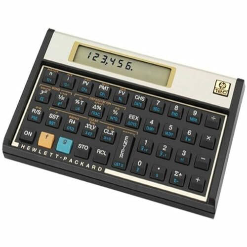 HP 12C Financial Calculator - Black/ Gold - 1