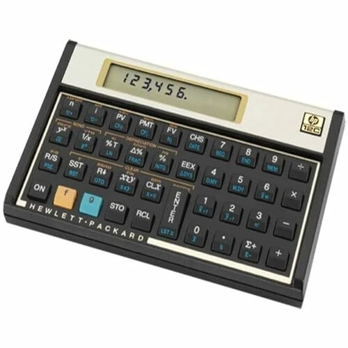 HP 12C Financial Calculator - Black/Gold - HP
