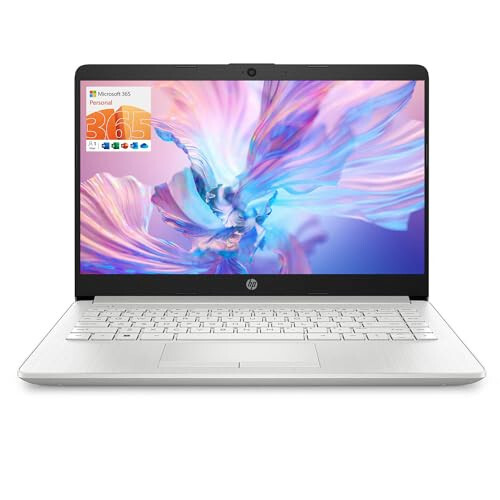 HP 14 Dizüstü Bilgisayar, Intel Celeron N4120, 8 GB RAM, 64GB eMMC Depolama, 14 inç Micro-Edge HD Ekran, Windows 11 Home S, İnce ve Taşınabilir, Bir Yıl Microsoft 365 - 1