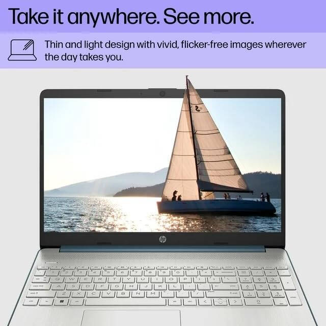 HP 15 Slim Dizüstü Bilgisayar Okyanus Mavisi Intel i3-1115G4 4.1GHz'e Kadar 8GB RAM 256GB SSD 15.6 inç HD LCD Web Kamerası WiFi HDMI Windows 11 (15-DY200-Yenilenmiş) - 6