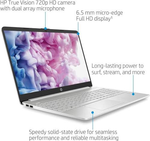 HP 15.6'' 36GB RAM 1TB SSD Laptop, Windows 11 Pro, Intel Core i5-1135G7 4-Core Processor, FHD Micro-Edge Display, Long Battery Life, Front-Facing Camera, Media Card Reader, HDMI, USB-C, Wi-Fi, Silver - 4