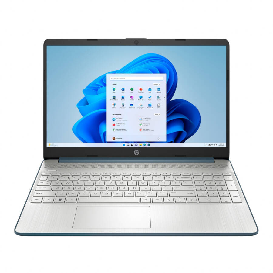 HP 15.6 inch Windows Laptop Intel Core i5-1235U 8GB RAM 256GB SSD Spruce Blue - 1