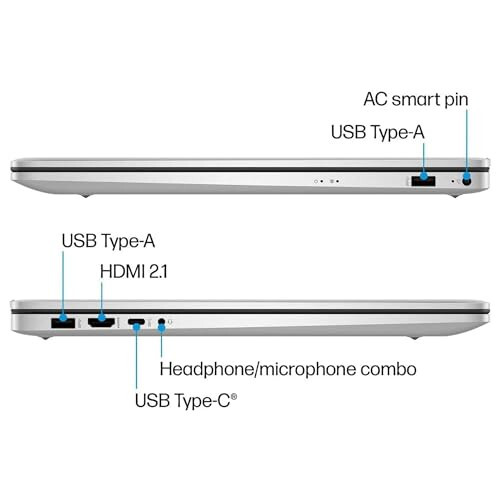 HP 17 Dizüstü Bilgisayar, 17.3” HD+, Intel Quad Core i3-1125G4 İşlemci, 32GB RAM, 1TB SSD, Windows 11 Pro, Parlama Önleyici Ekran, Uzun Pil Ömrü, Wi-Fi, Bluetooth, Web Kamerası, HDMI, Alpacatec Aksesuarları, Gümüş - 5