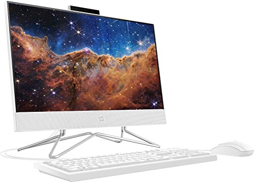 HP 2022 Eng Yangi Hammasi Birlashgan Stol Kompyuteri, 21,5” FHD Displey, Intel Celeron J4025 Protsessori, 8GB RAM, 256GB PCIe SSD, Veb-kamera, WiFi, HDMI, RJ-45, Simli Klaviatura va Sichqoncha, Windows 11 Home, Oq - 3