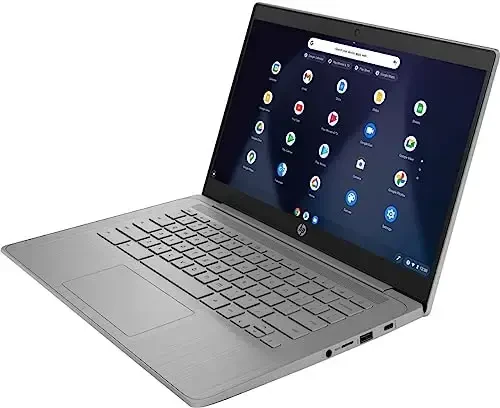 HP 2023 Chromebook noutbuki, 14 dyuymli displey, Intel Celeron N4120 protsessori, 4 GB RAM, 64 GB eMMC, Intel UHD Graphics 600, WiFi, Bluetooth, Chrome OS, zamonaviy kulrang - 3