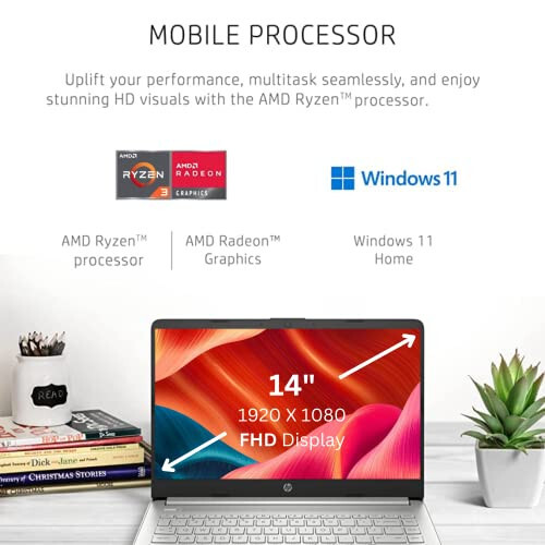 HP 2023 Newest 14 Laptop for Productivity and Entertainment, 14