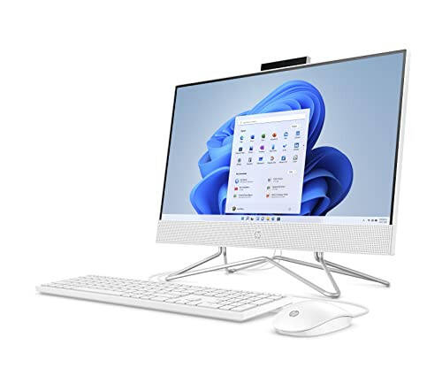 HP 21.5'' Hammayoq stol usti kompyuteri, Intel Pentium Silver J5040 protsessori, Intel UHD Graphics 605, 4 GB RAM, 128 GB saqlash xotirasi, Windows 11 Home (22-dd0120, 2021), Qor rang - 2