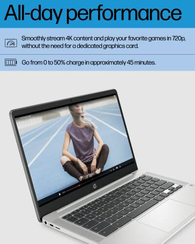 HP Chromebook 14 Dizüstü Bilgisayar, Intel Celeron N4120, 4 GB RAM, 64 GB eMMC, 14