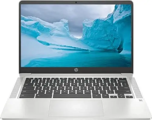 HP Chromebook Laptop • 14 dyuymli displey • Intel Celeron N4120 protsessori • 8GB RAM • 128GB eMMC • Intel UHD Graphics 600 • WiFi • Bluetooth • Orqa yoritgichli klaviatura • Chrome OS • Zamonaviy kulrang (Yangilangan) - HP