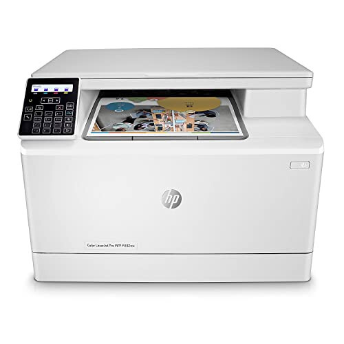 HP Color LaserJet Pro M182nw Беспроводной многофункциональный лазерный принтер, удаленная мобильная печать, сканирование и копирование, работает с Alexa (7KW55A), белый - 3