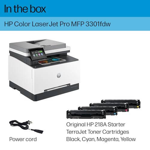 HP Color Laserjet Pro MFP 3301fdw Kablosuz Çok İşlevli Renkli Lazer Yazıcı, Ofis Yazıcısı, Tarayıcı, Fotokopi, Faks, ADF, Çift Taraflı Baskı, Ofis İçin En Uygun (499Q5F) - 8