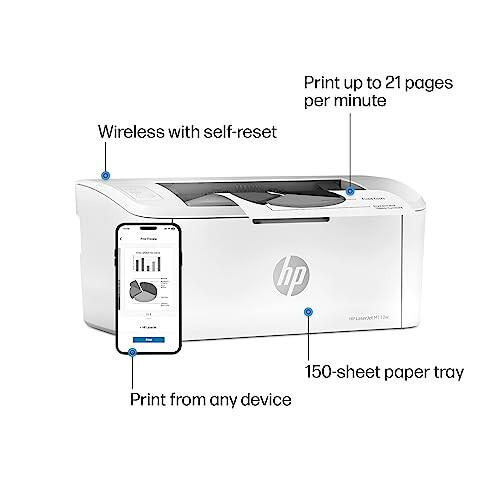 HP LaserJet M110w Kablosuz Yazıcı, Yazdırma, Hızlı Hızlar, Kolay Kurulum, Mobil Yazdırma, Küçük Ekipler İçin En Uygun - 4