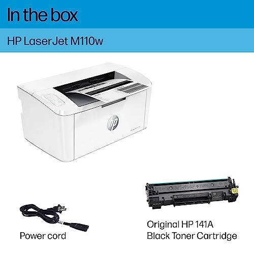 HP LaserJet M110w Simsiz Printer, Chop etish, Tez tezliklar, Oson sozlashtirish, Mobil chop etish, Kichik jamoalar uchun eng yaxshi - 5