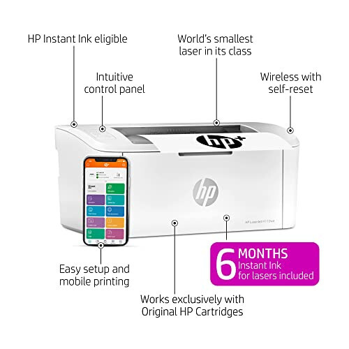 HP LaserJet M110we Simsiz Qora va Oq Printer, HP+ va Bonus 6 Oylik Instant Ink (7MD66E) - 3